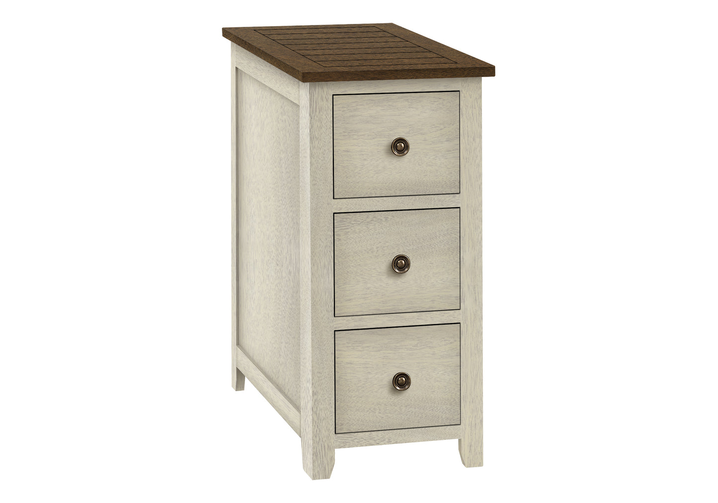 ACCENT TABLE - 24"H / ANTIQUE VENEER