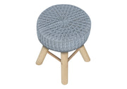 GREY KNIT OTTOMAN 