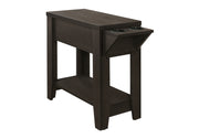 TABLE D'APPOINT - 23"H / ESPRESSO AVEC PORTE-VERRE 