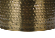 TABLE D'APPOINT - 22"H / EXTRÉMITÉ TAMBOUR EN MÉTAL FER DORÉ 
