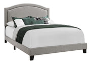 LIT - QUEEN SIZE / LIN GRIS AVEC BORDURE CHROMÉE