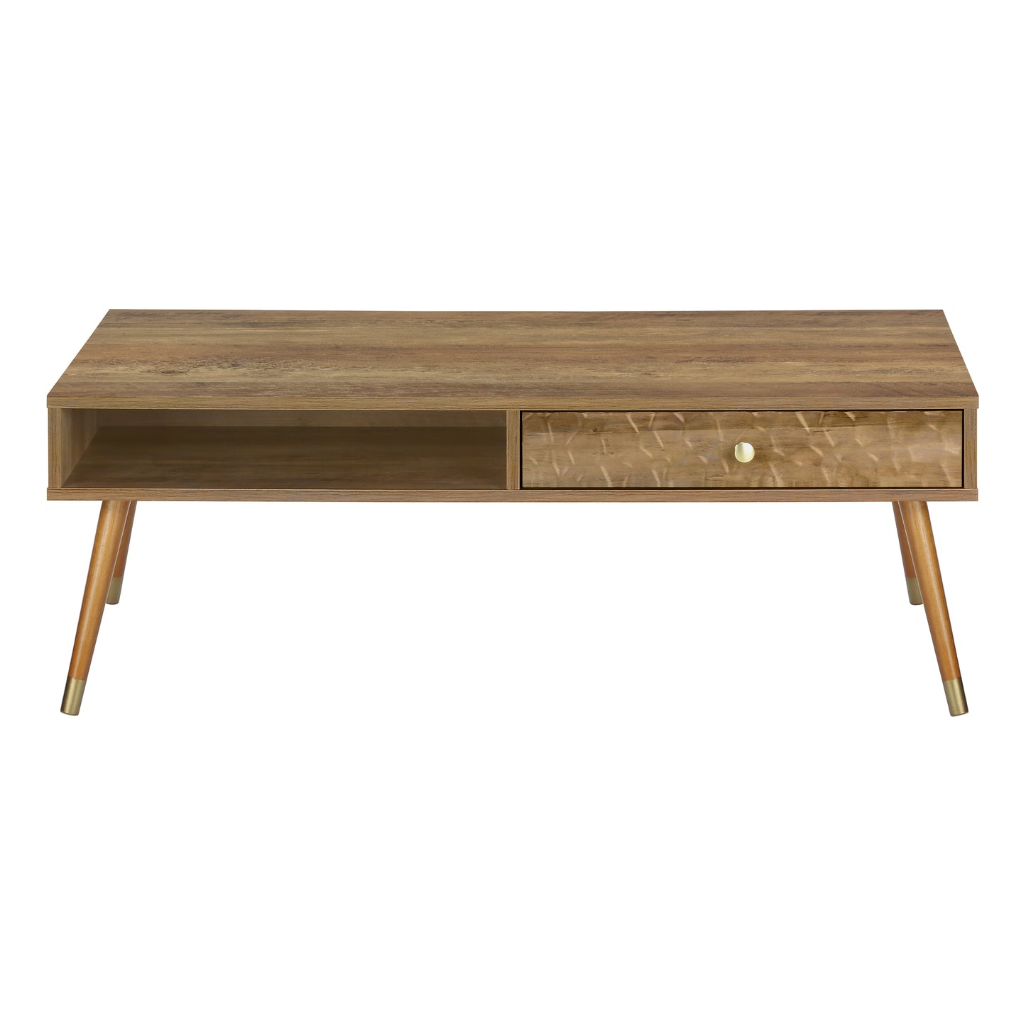 COFFEE TABLE - WALNUT MID-CENTURY WITH A DRAWER