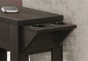 TABLE D'APPOINT - 23"H / ESPRESSO AVEC PORTE-VERRE 