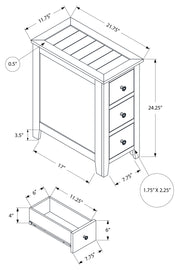 ACCENT TABLE - 24"H / ANTIQUE  VENEER