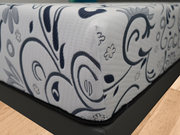 Side view of Hazel Mattress showing thickness and medium firm edge support