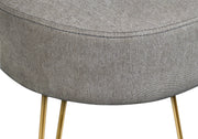 very Close up Silver Ottoman with Gold Legs